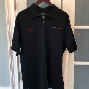FSU Nike Dri-Fit Black Polo Size L